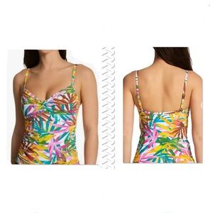 Bleu Rod Beattie Fantasy Island Twist Front Tankini Swim Top Size 6